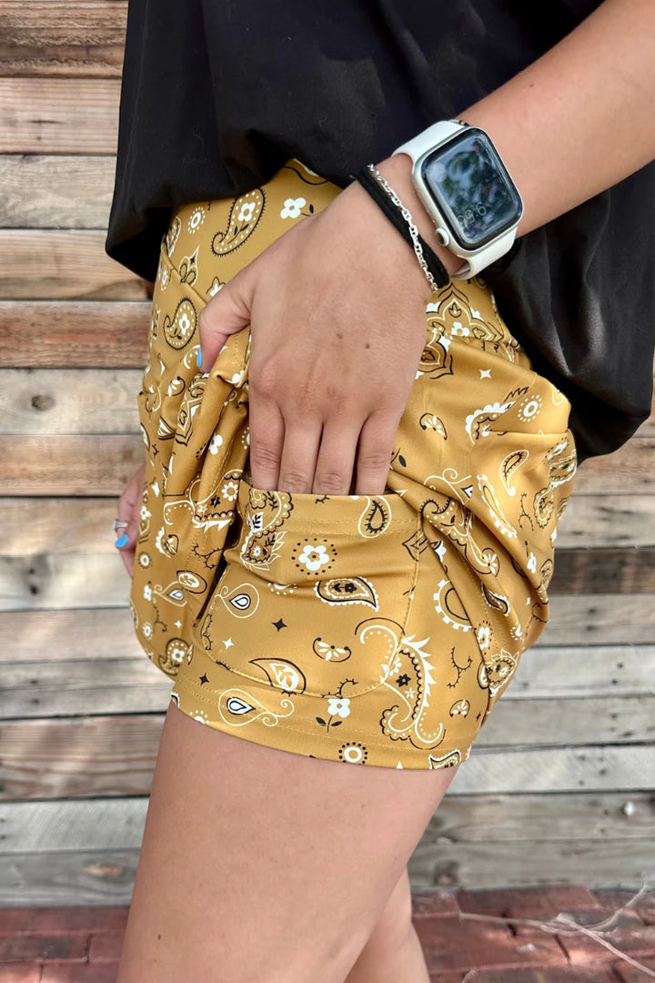 Sterling Kreek Bandana Babe Yellow Shorts