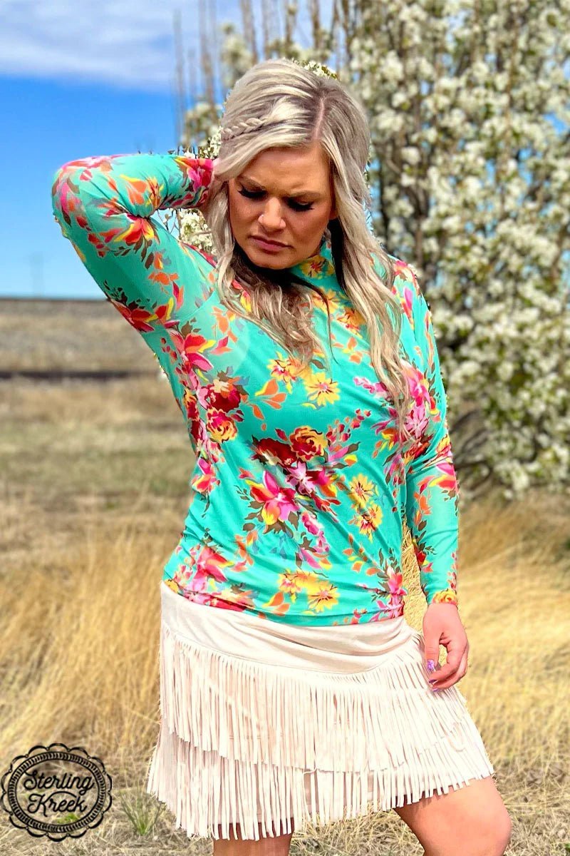 Floral Queen Mesh Top | gussieduponline