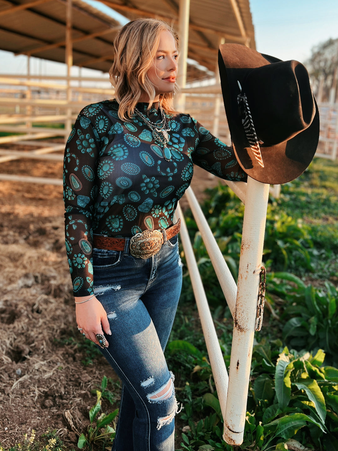 Sterling Kreek Forever In Turquoise Top I Gussied Up Online Boutique1