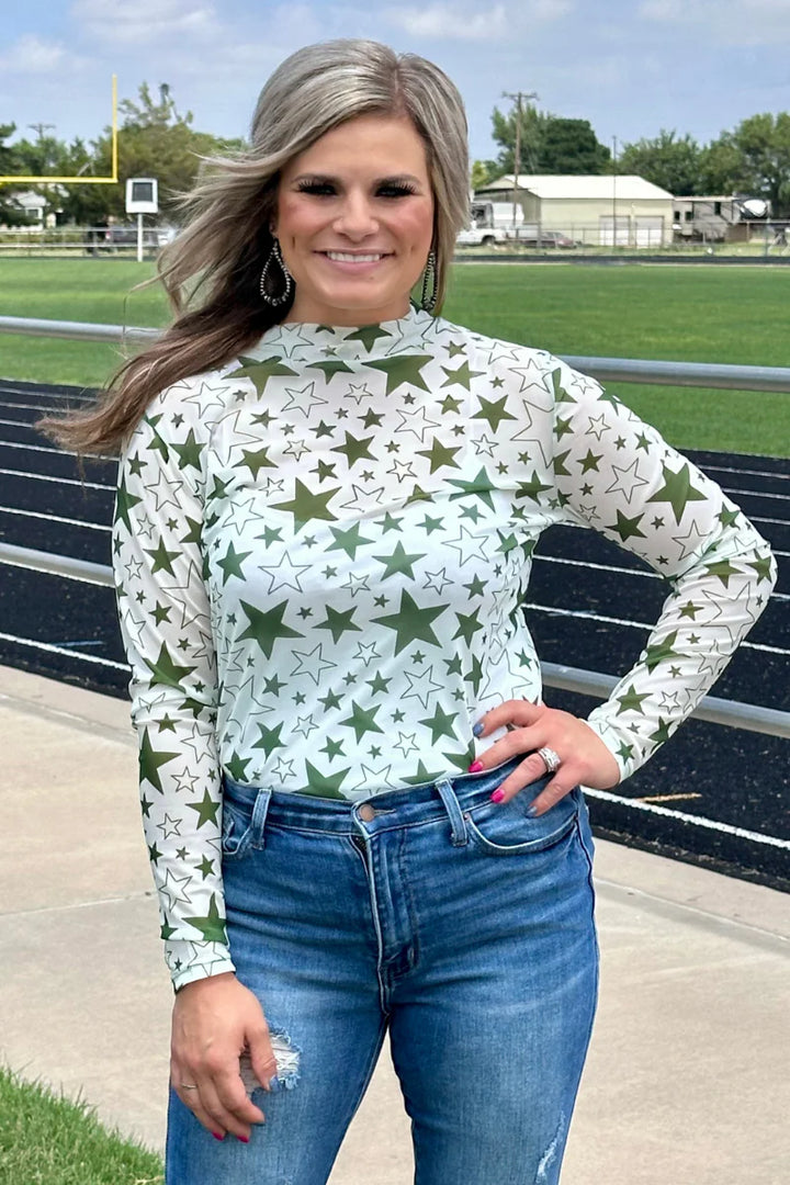 Sterling Kreek Go Team Go Green Mesh Top