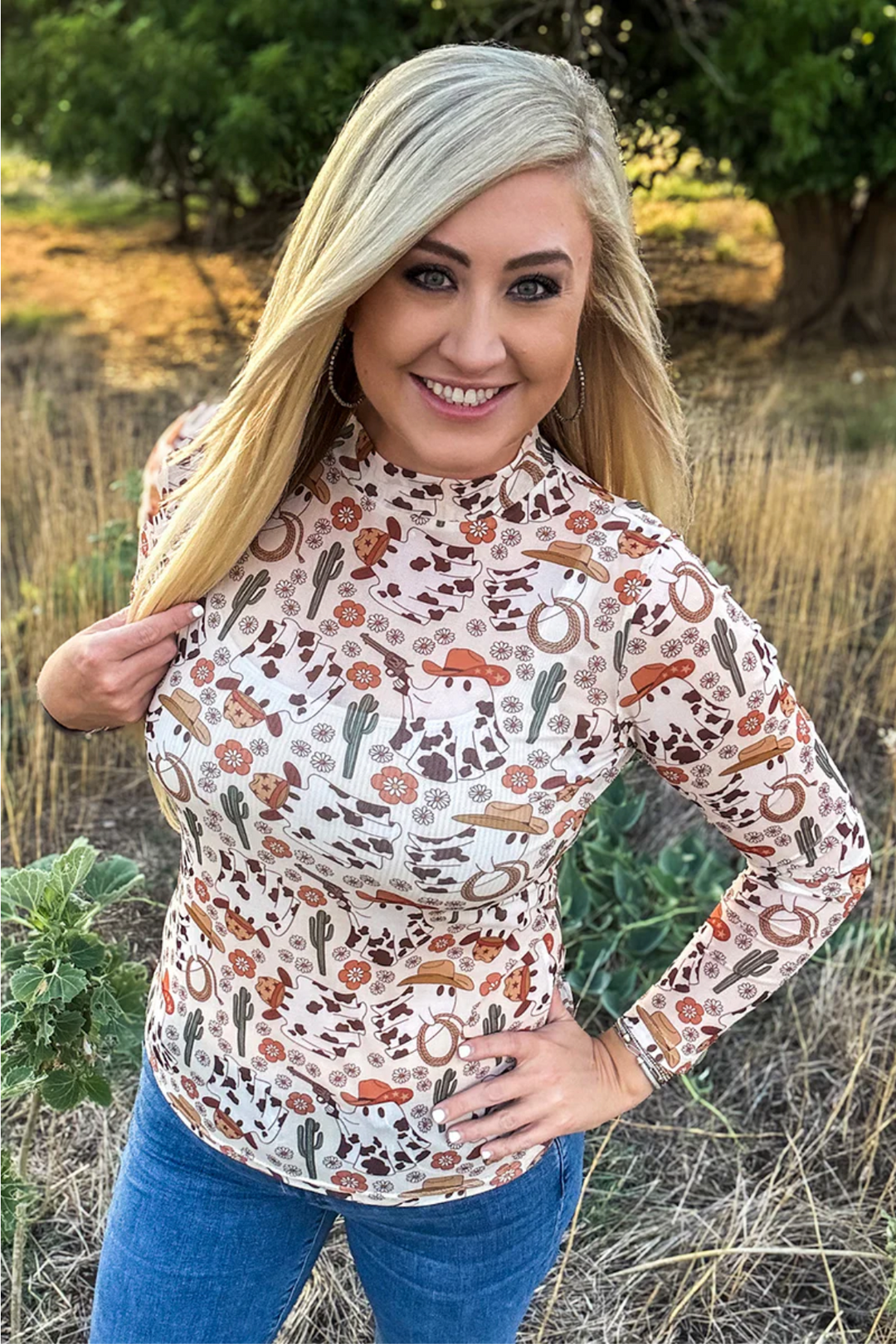 Sterling Kreek Hauntin' The Range Mesh Top