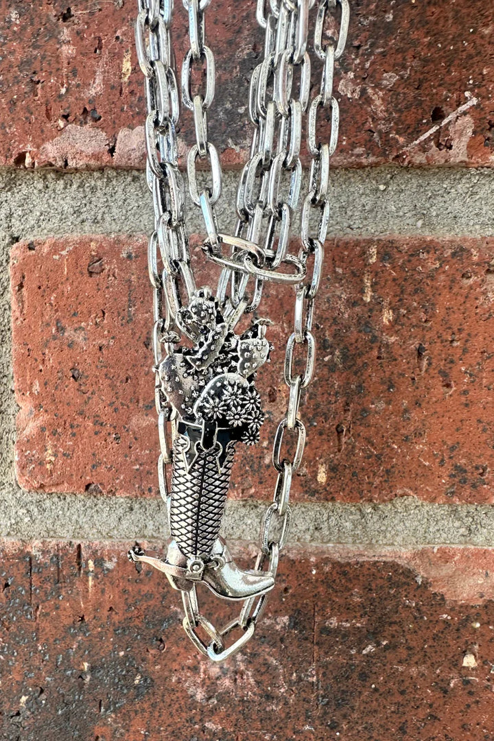 Sterling Kreek Head Over Boots Necklace