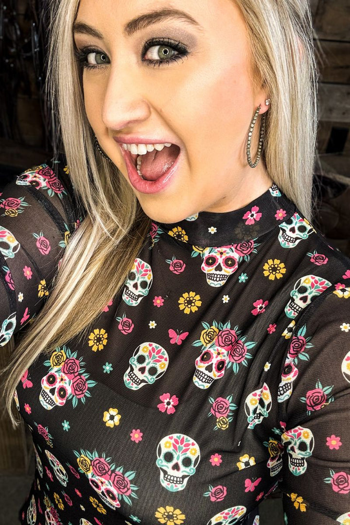 Sterling Kreek Life Is Brief Mesh Top