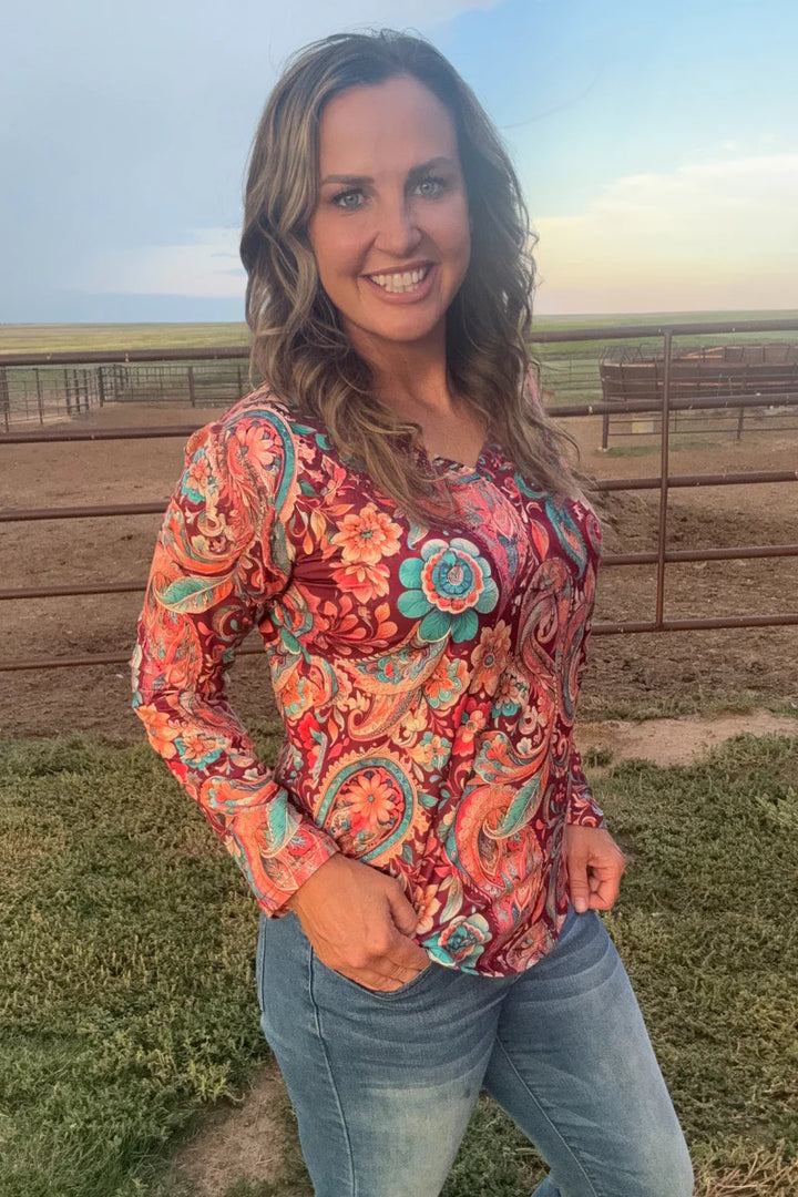 Sterling Kreek Paisley On The Plains Top