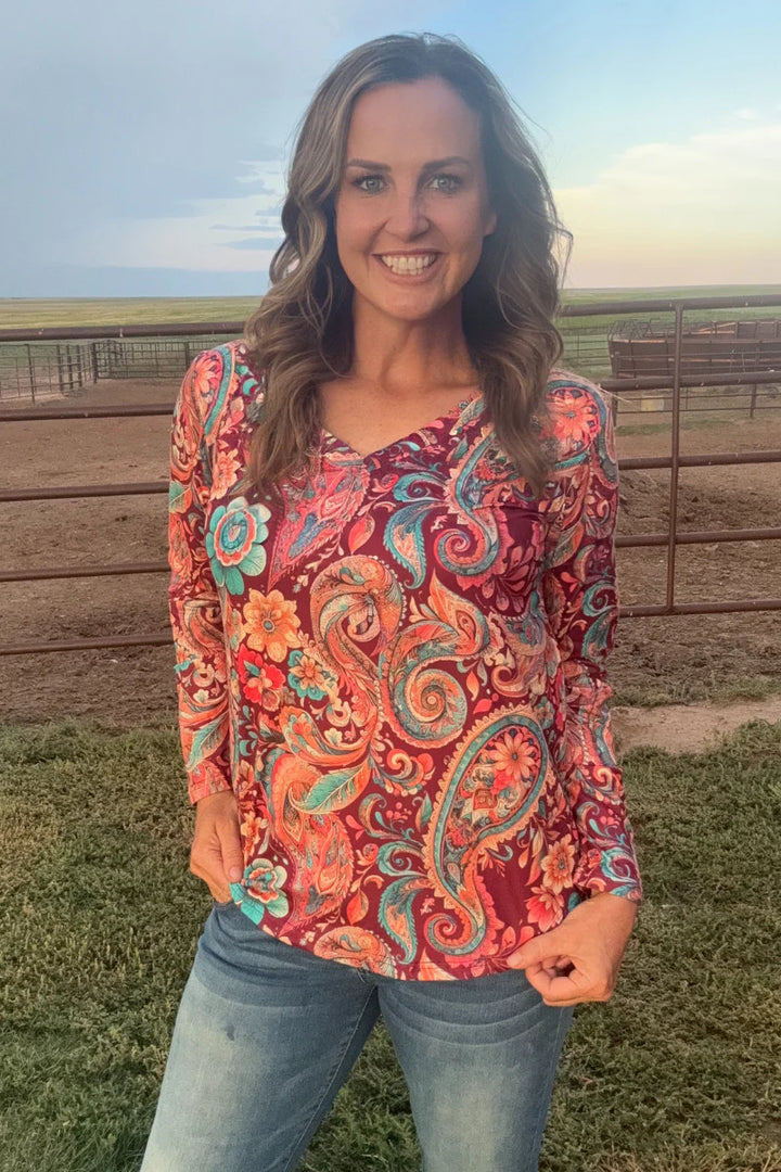 Sterling Kreek Paisley On The Plains Top