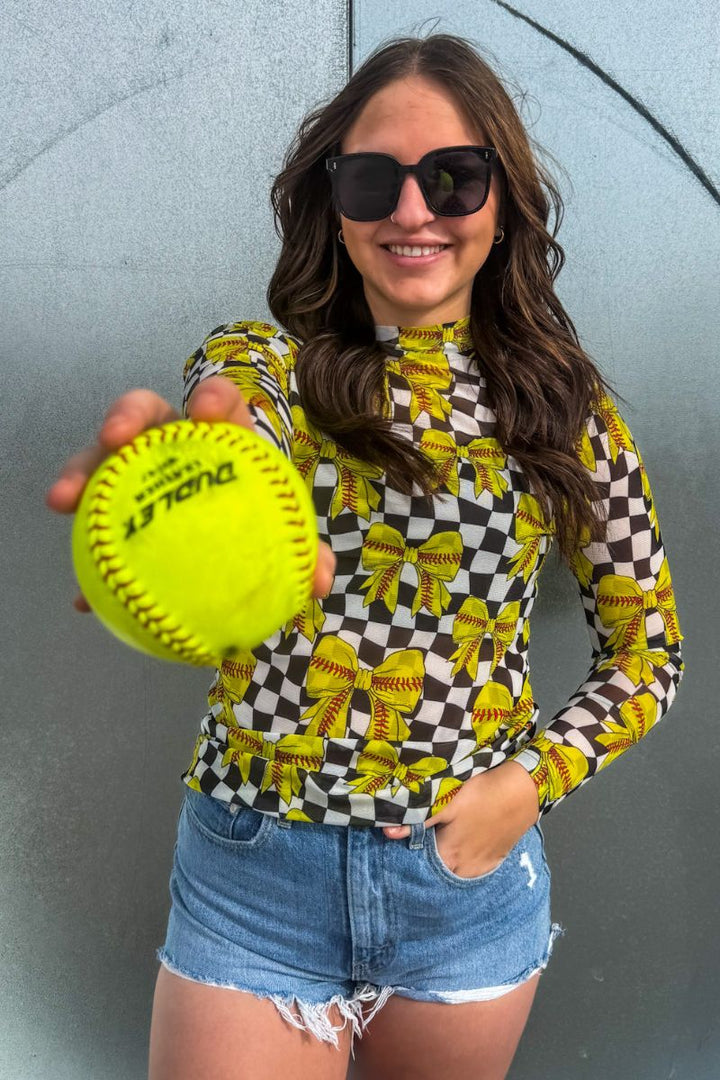 Sterling Kreek Throw Like A Girl Mesh Top*