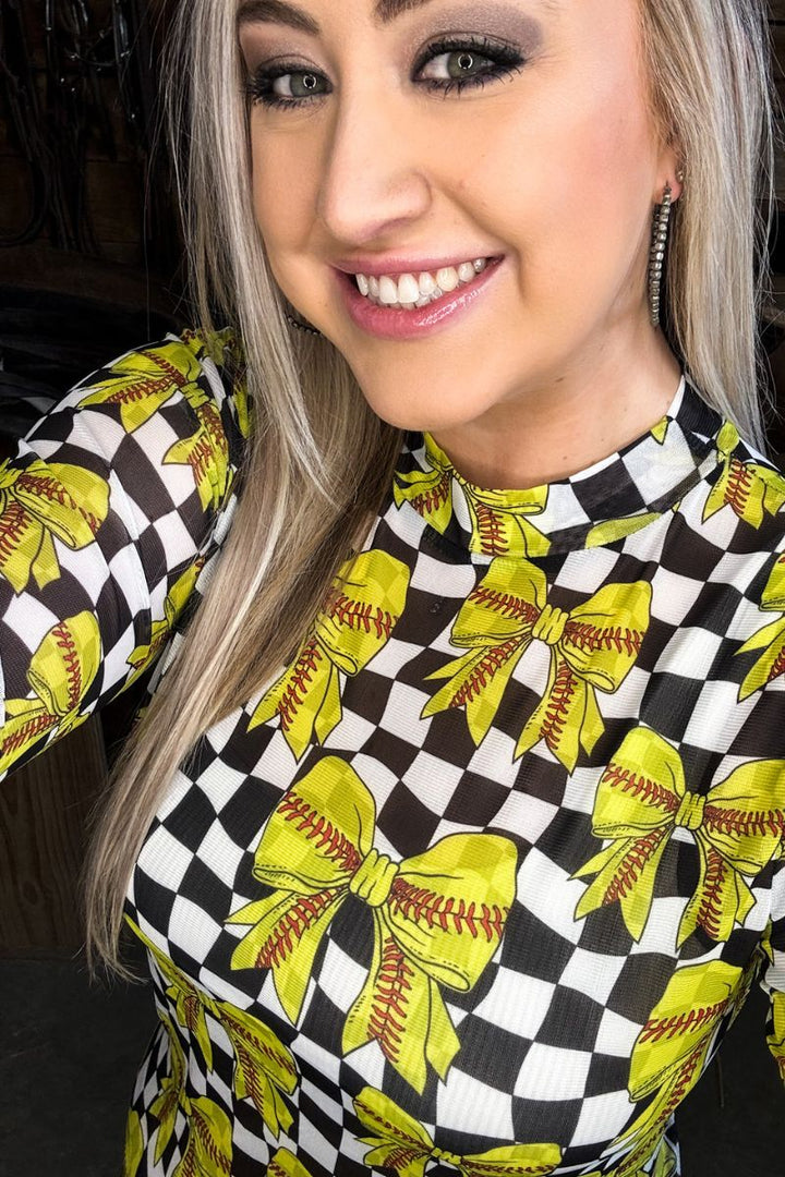 Sterling Kreek Throw Like A Girl Mesh Top*