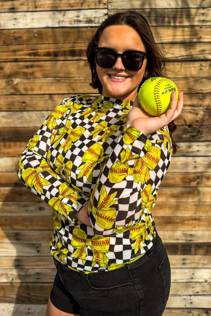 Sterling Kreek Throw Like A Girl Mesh Top*