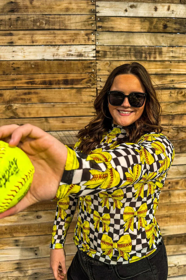 Sterling Kreek Throw Like A Girl Mesh Top*