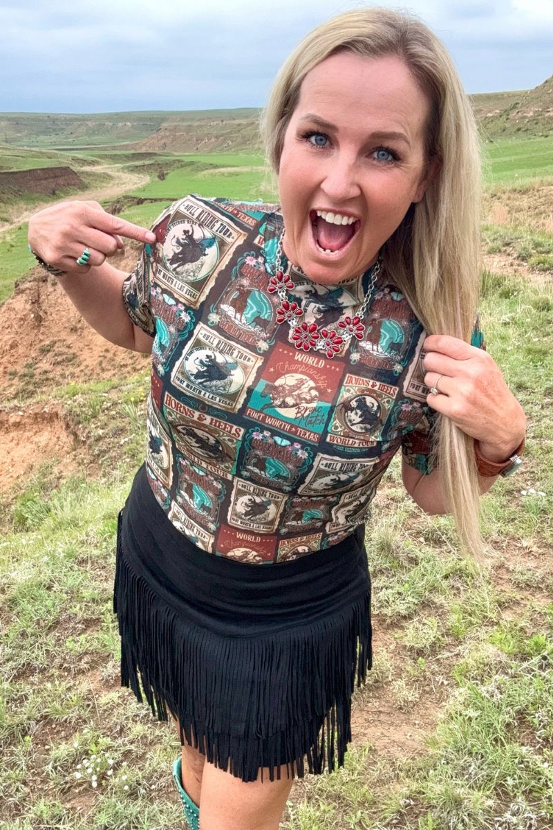 Sterling Kreek Vintage Rodeo Mesh Top