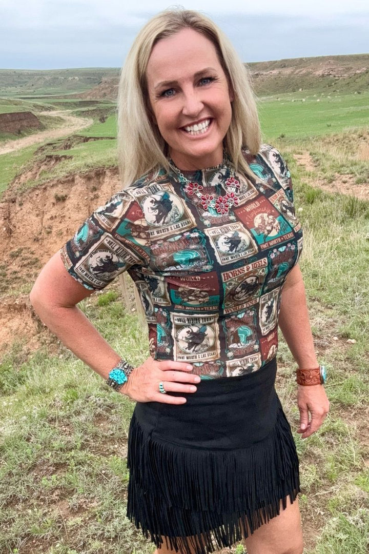 Sterling Kreek Vintage Rodeo Mesh Top