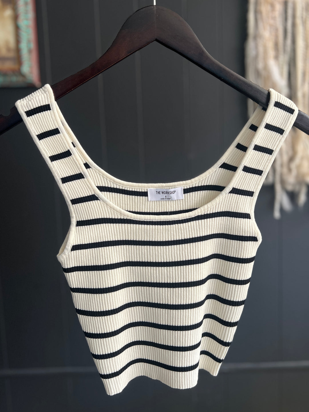 Striped Ribbed Cropped Tank - 4 Colors*