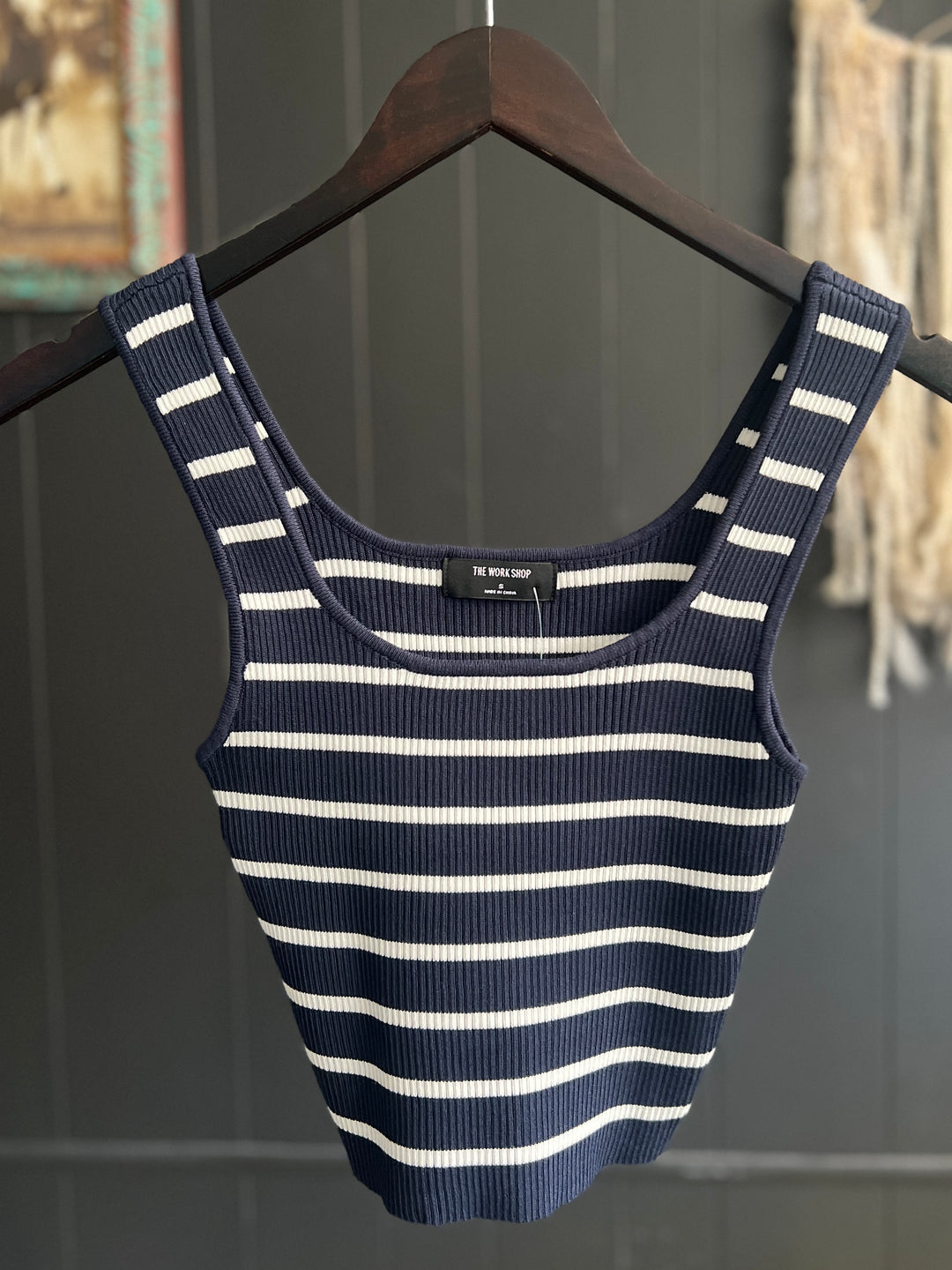 Striped Ribbed Cropped Tank - 4 Colors*