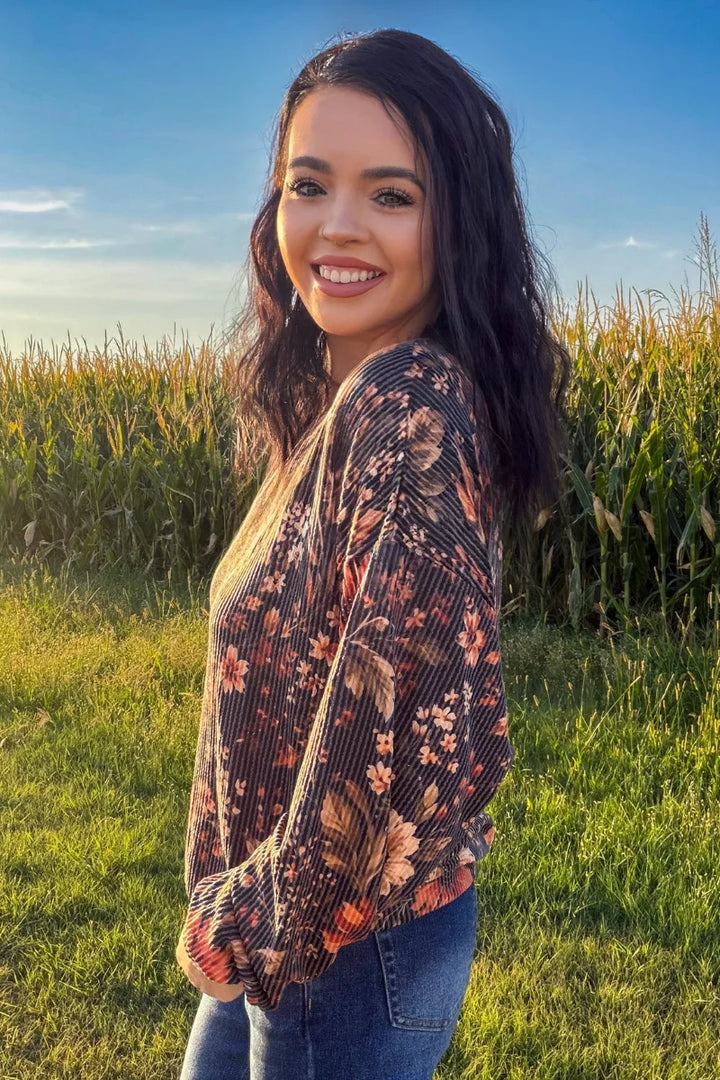 Amber Blossom Sweater Top