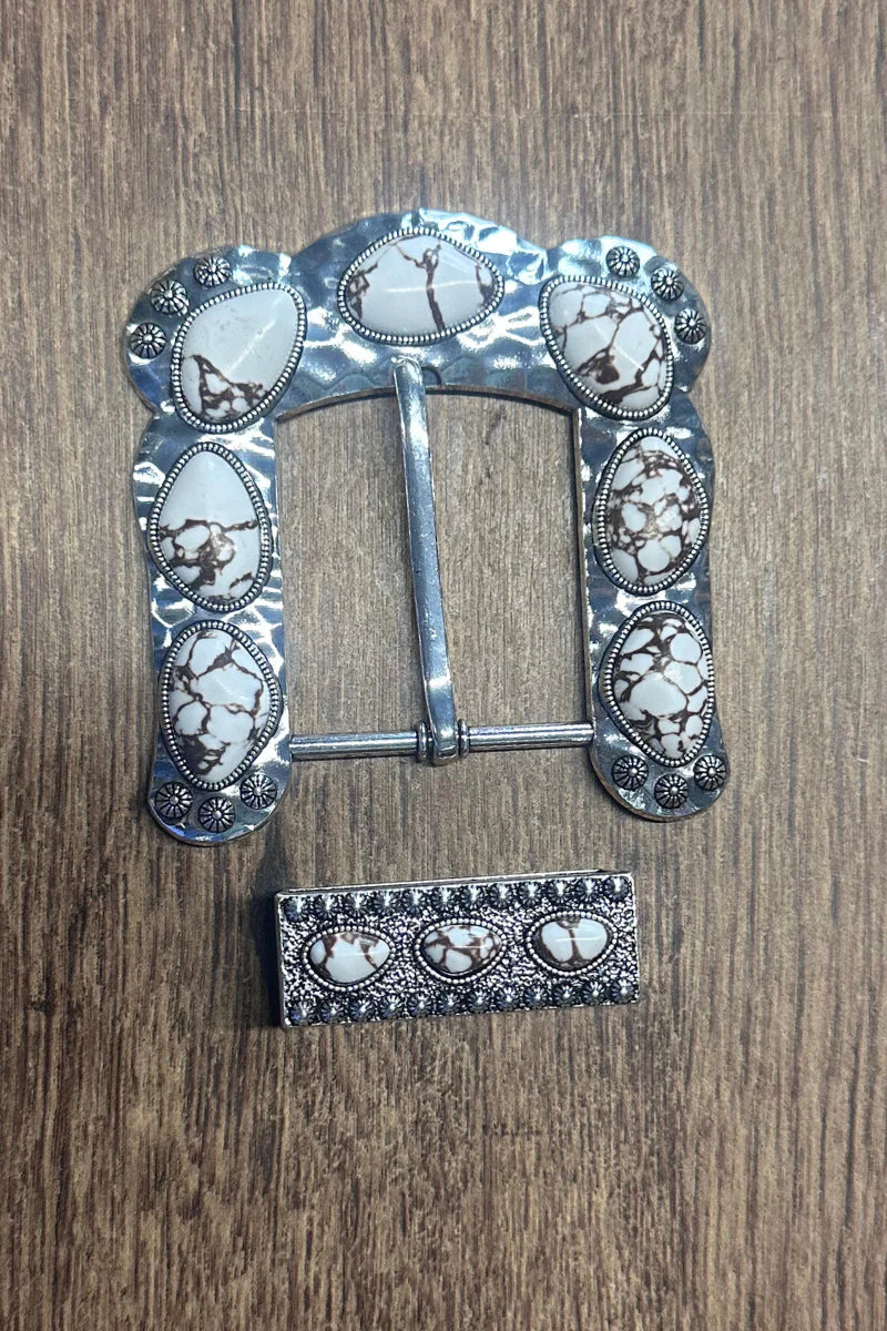 Sterling Kreek White Buckle Up Belt Buckle