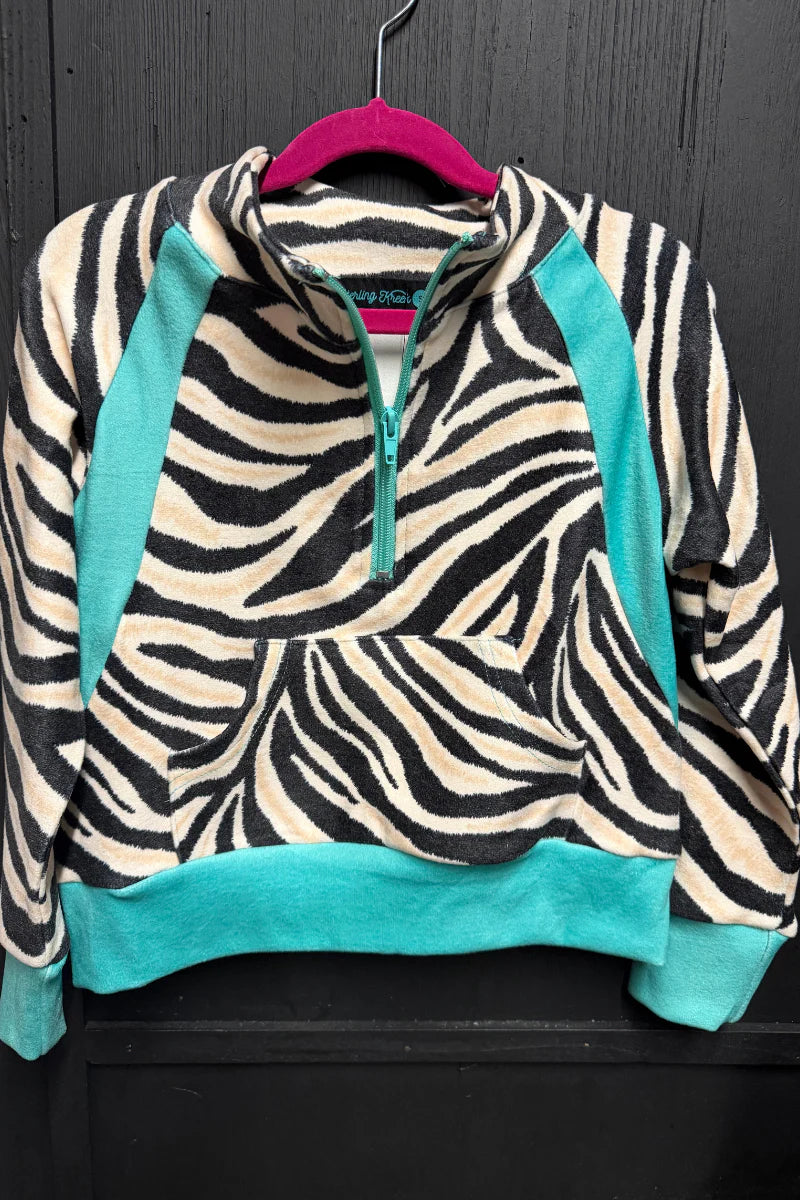 KIDS Sterling Kreek Desert Stripe Turquoise Pullover