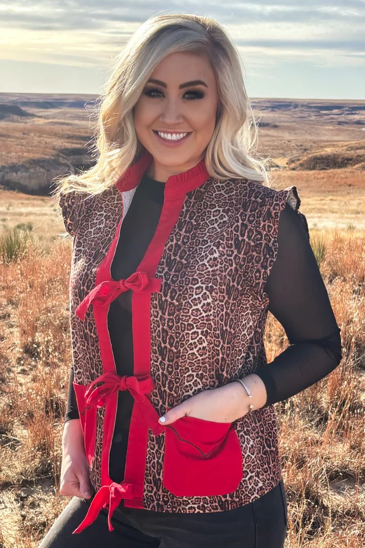 Sterling Kreek Red Dust Leopard Vest