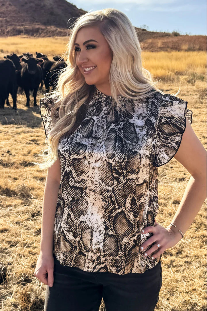 Sterling Kreek Babydoll Snake Top