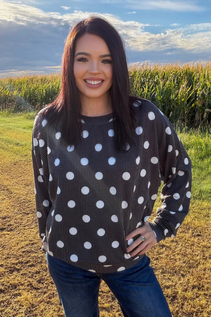 Dotty Darling Sweater Top