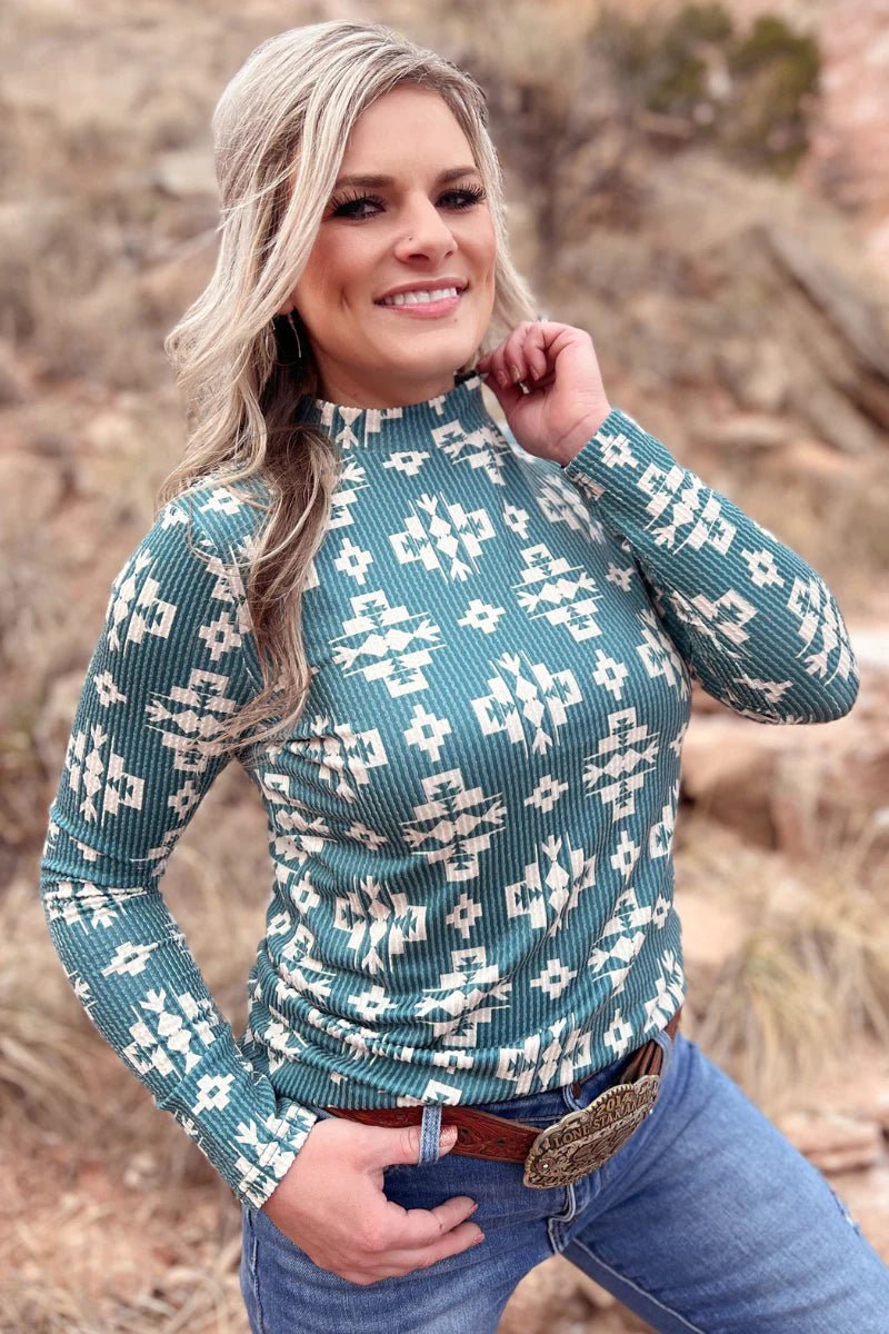 Sterling Kreek Cyan Canyon Top | gussieduponline