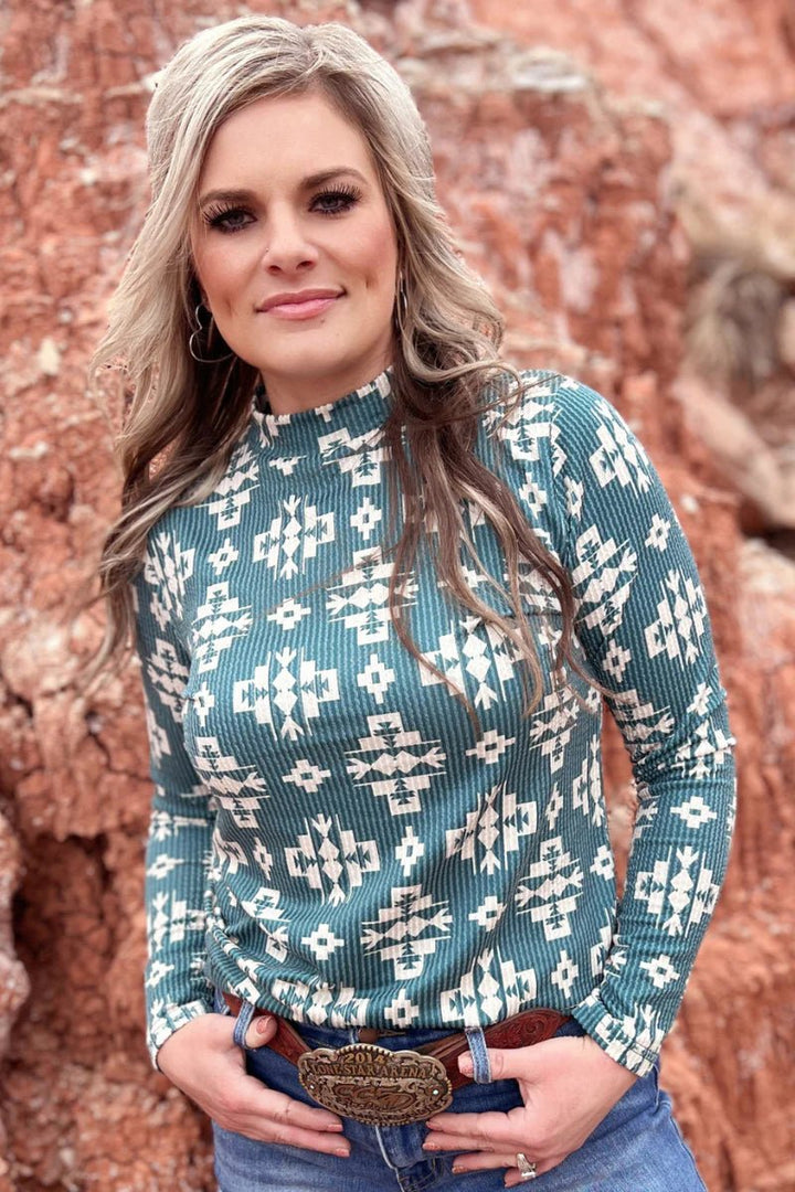 Sterling Kreek Cyan Canyon Top | gussieduponline