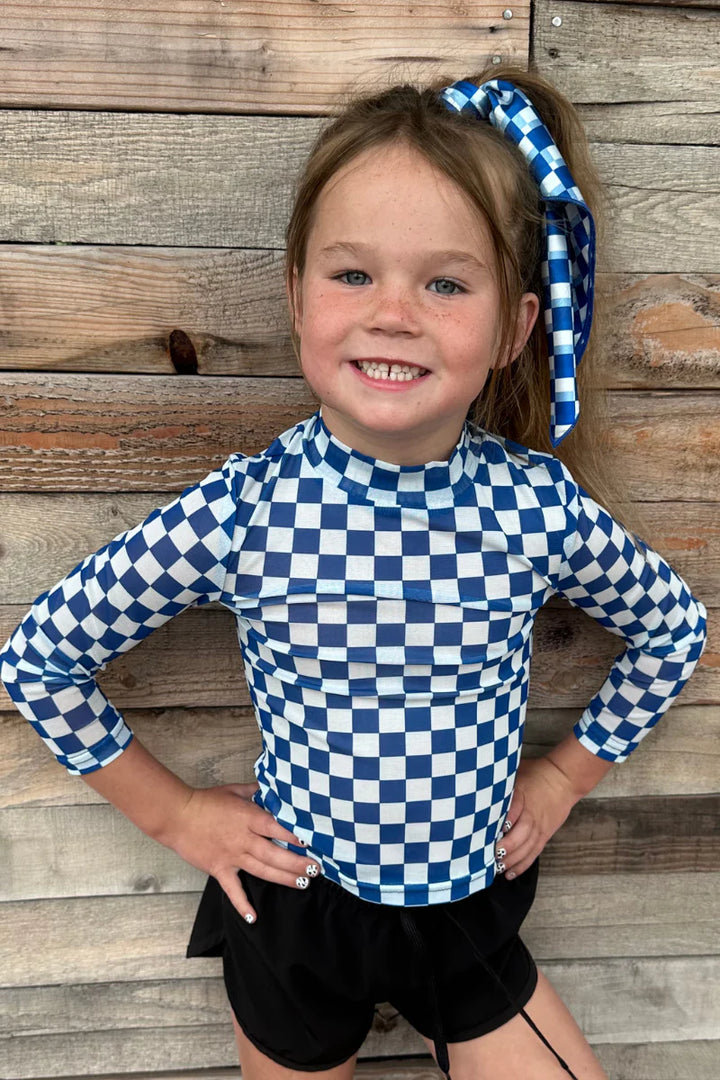 KIDS Pep Rally Blue Mesh Top