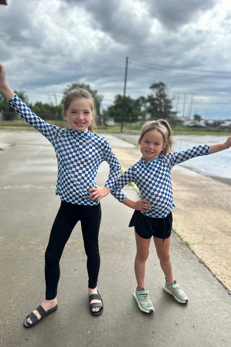 KIDS Pep Rally Blue Mesh Top
