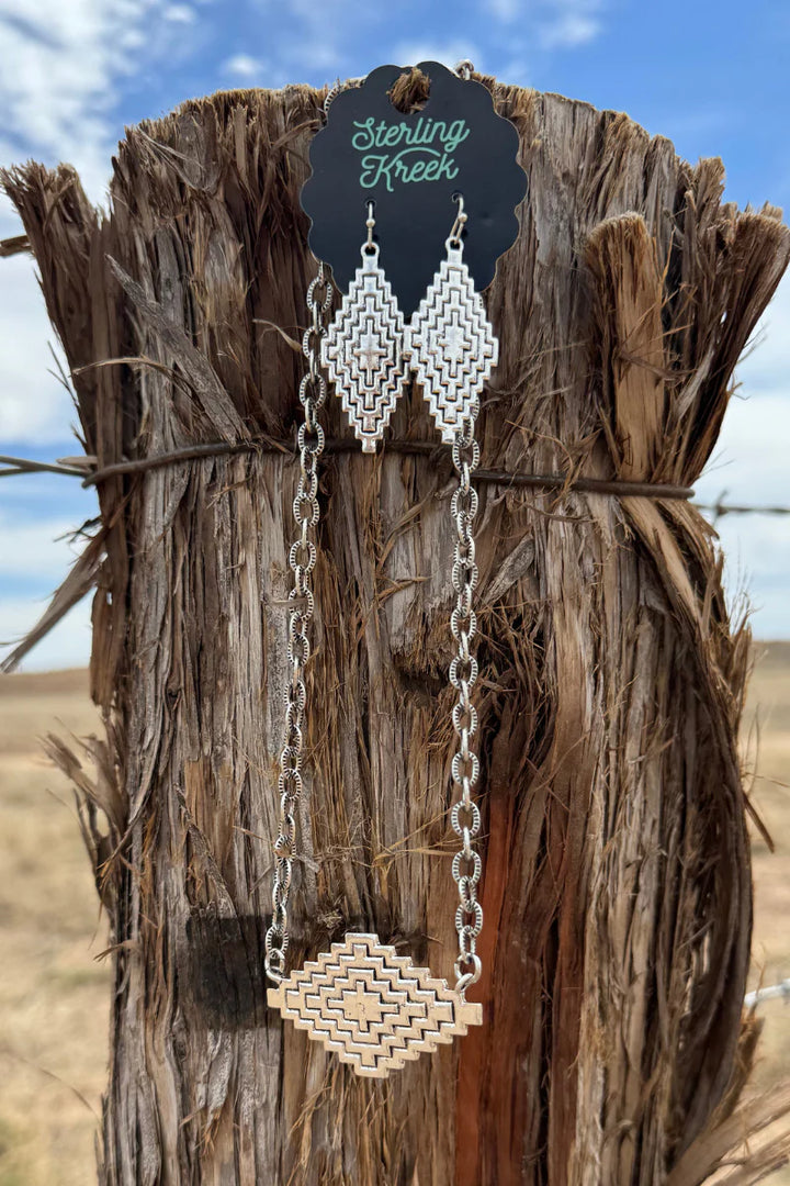 Sterling Kreek Aztec Necklace