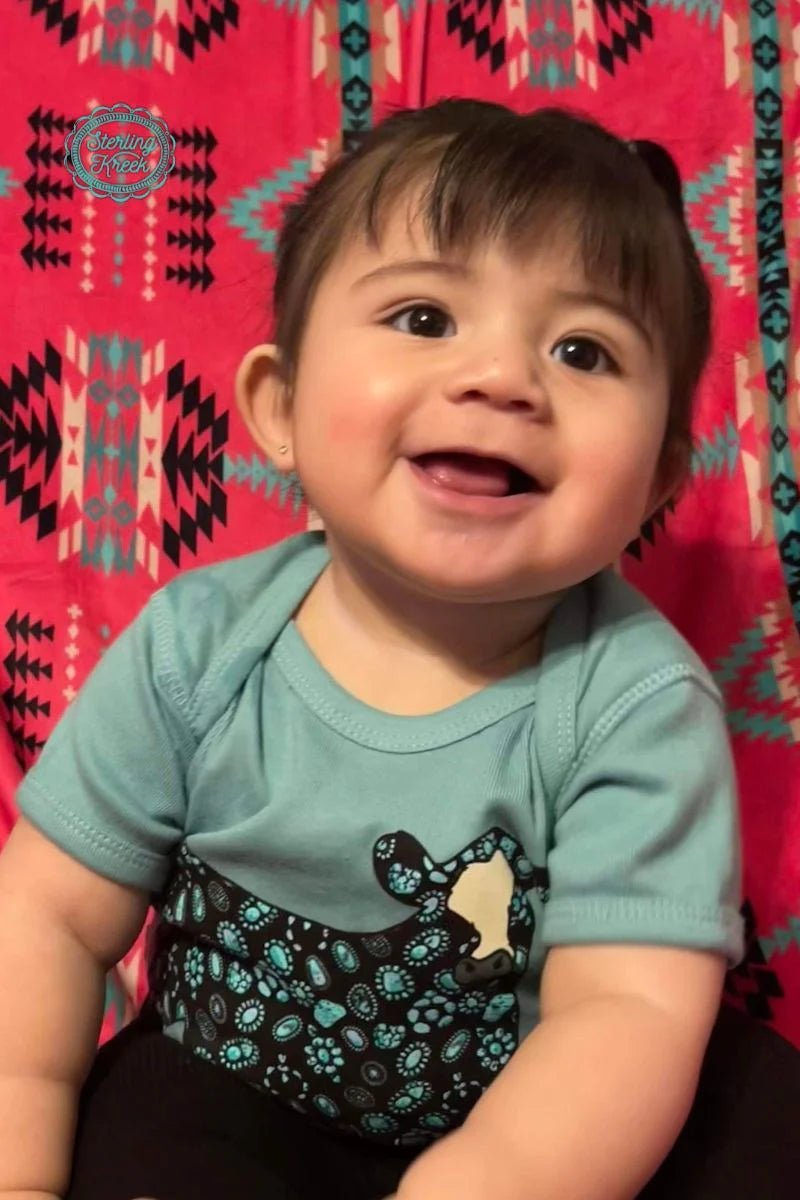 KIDS Concho Steer Onsie | gussieduponline