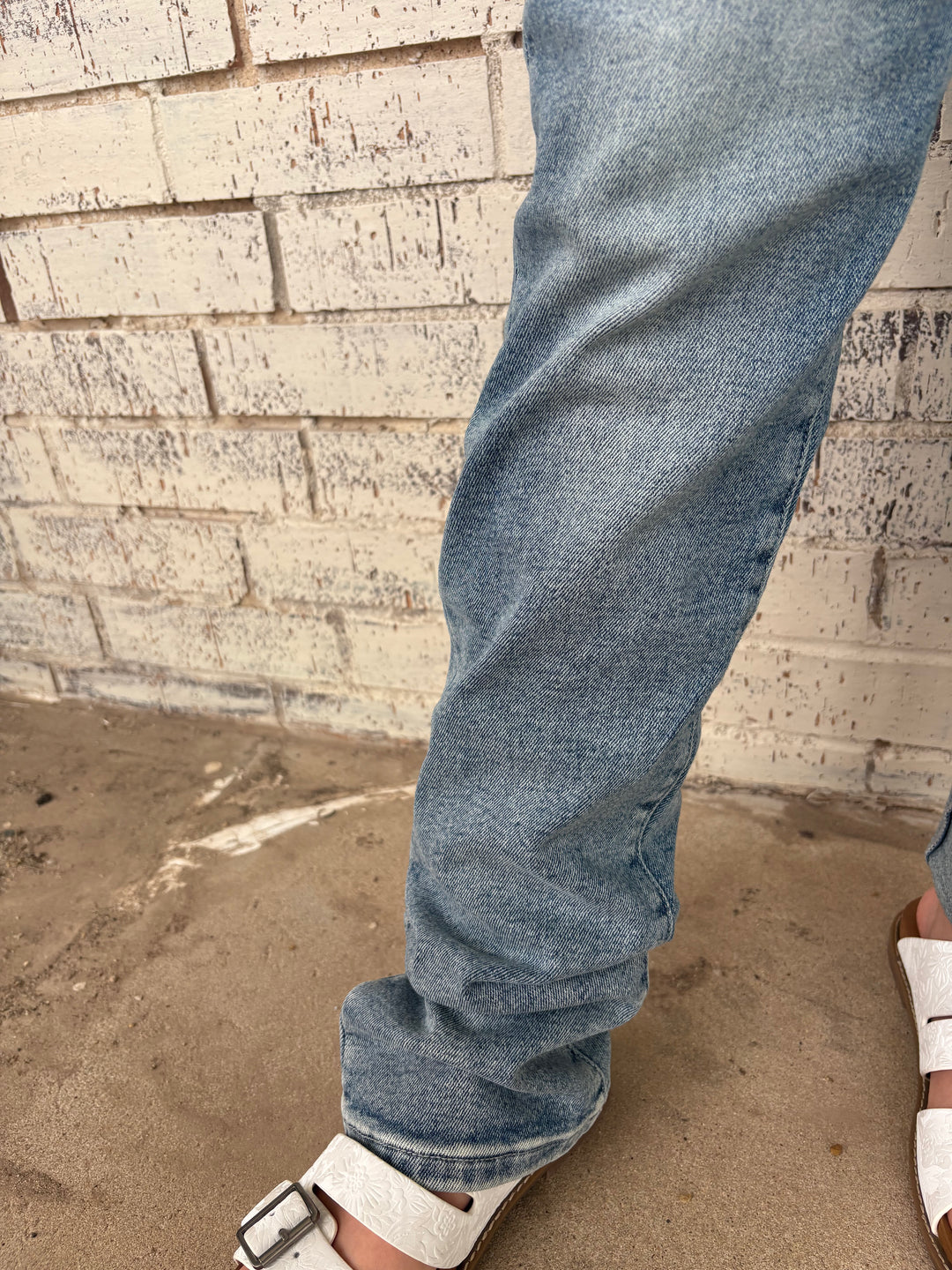 Vintage Stone Wash High Rise Distressed Cuffed Boyfriend Jeans*