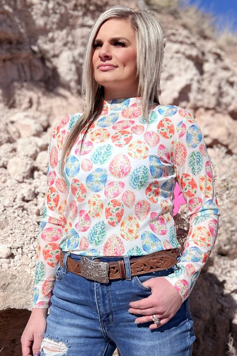 Walking On Egg Shells Mesh Top | gussieduponline