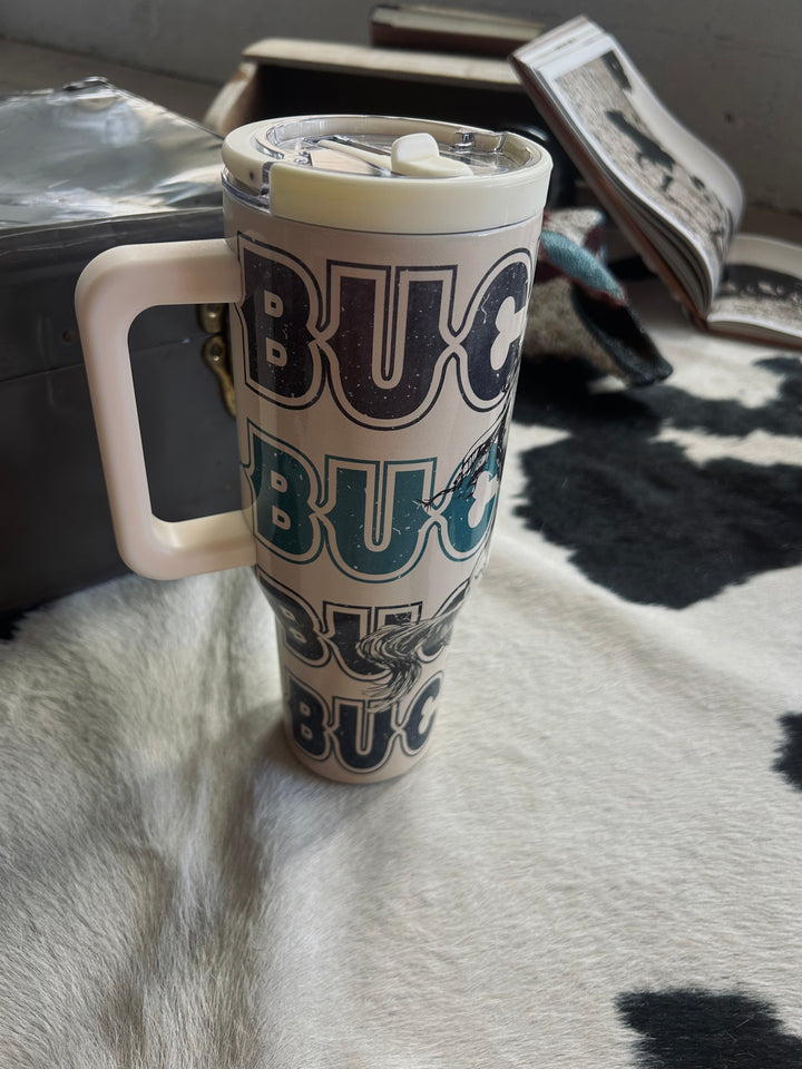 Western Print 40 oz. Tumblers w/Handle- 7 designs*