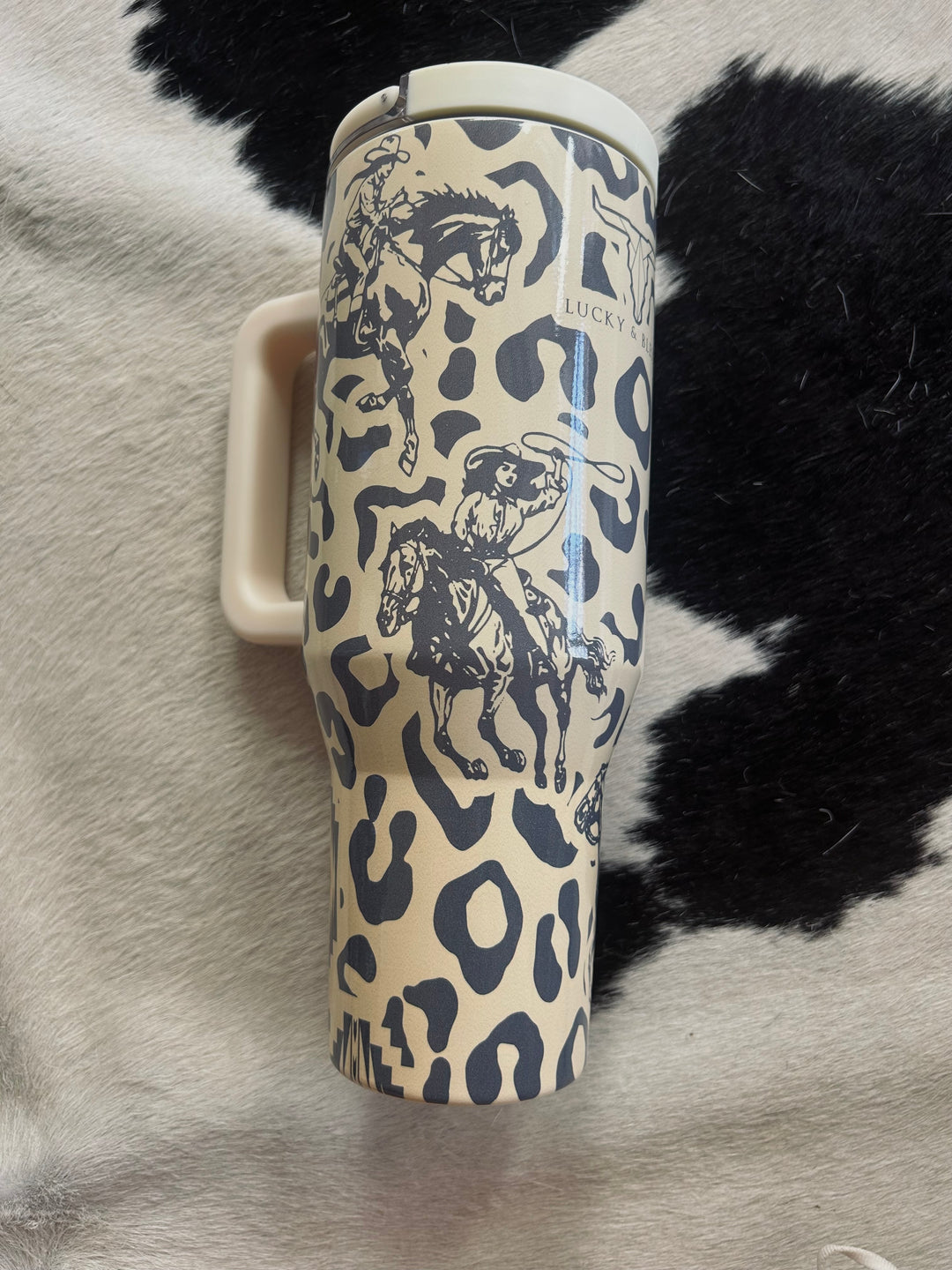 Western Print 40 oz. Tumblers w/Handle- 7 designs*