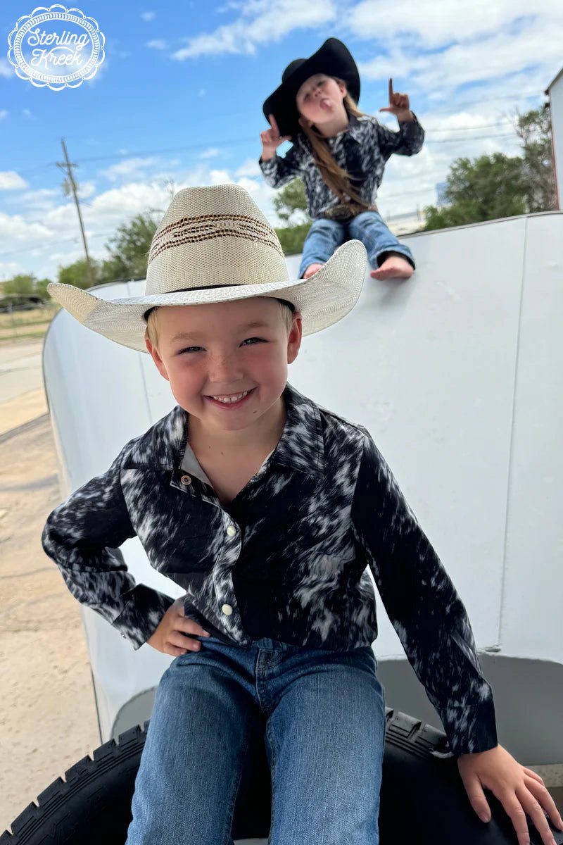 KIDS Let's Get Western Button Up | gussieduponline