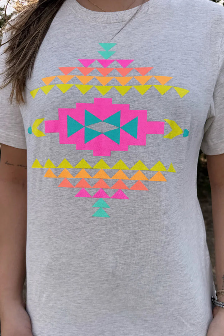 Sterling Kreek Neon Wild West Aztec Tee