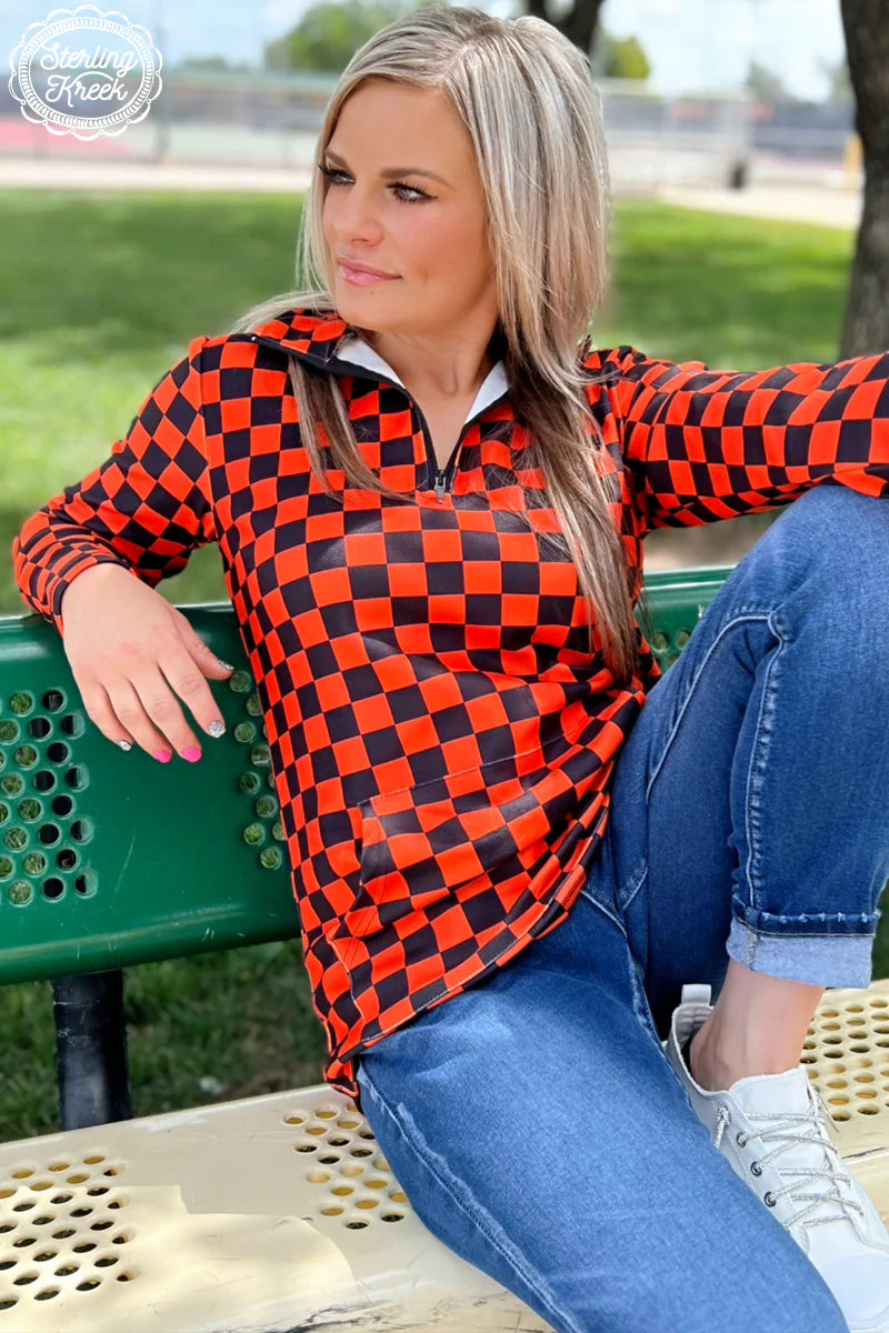 Sterling Kreek Orange & Black Pep Rally Pullover