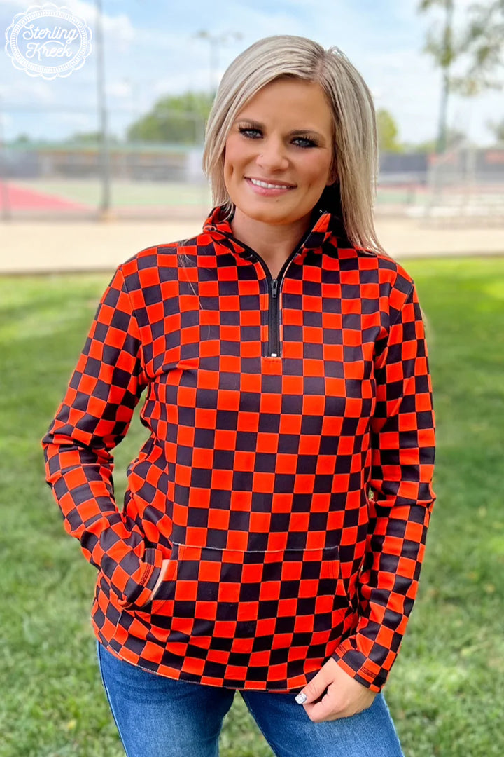 Sterling Kreek Orange & Black Pep Rally Pullover