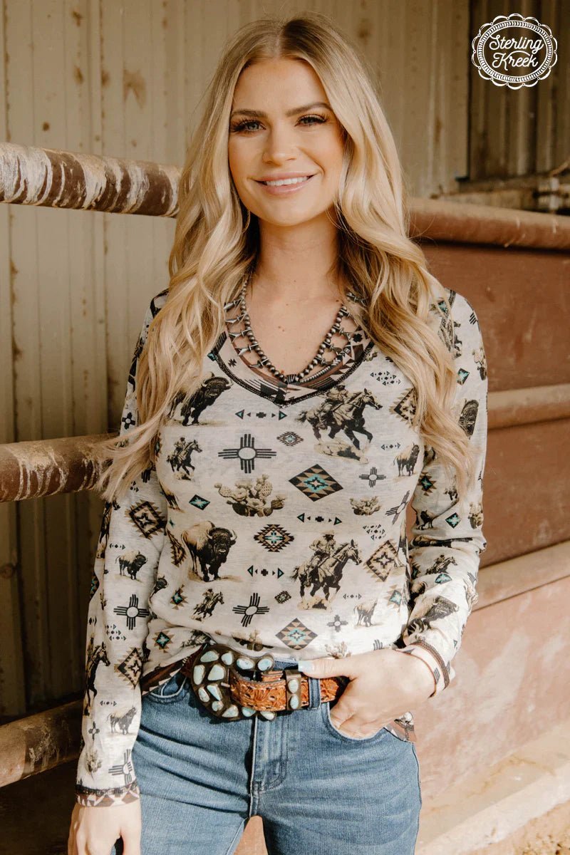 PLUS Bison in Bandera Top | gussieduponline