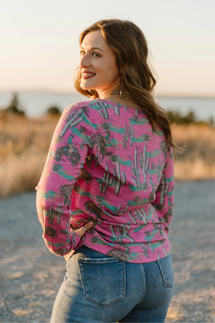 Sterling Kreek Blush & Broncs Top