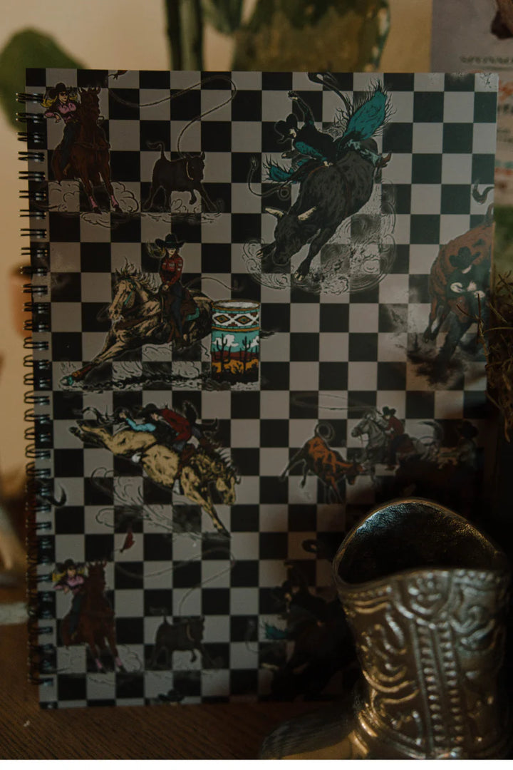 Sterling Kreek Checkered Rodeo Large Notebook