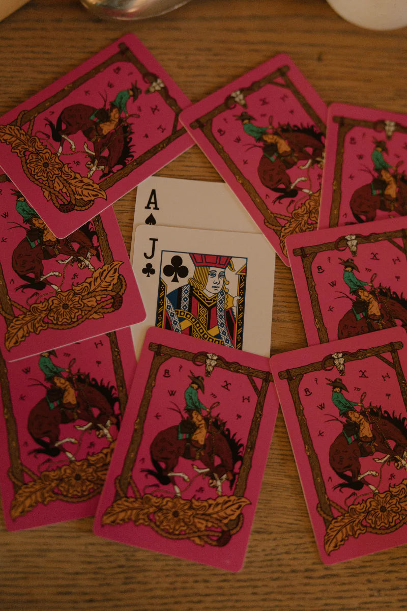 SK Pink Outlaw Playing Cards