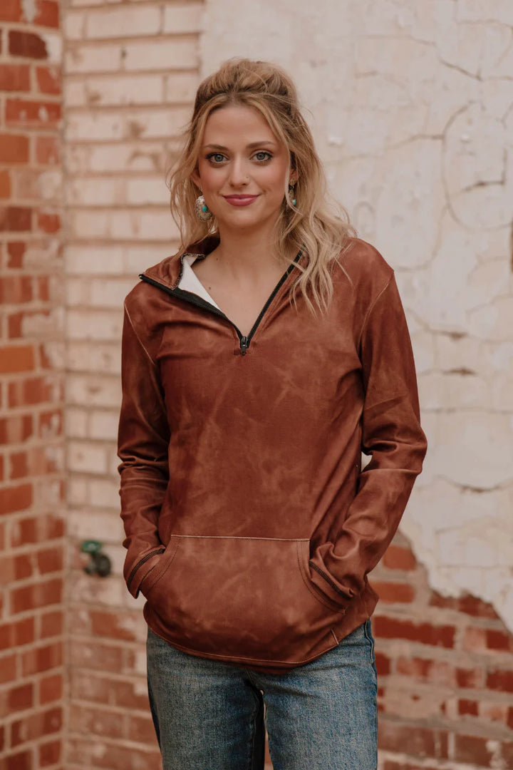 Sterling Kreek Cowgirl Fade Pullover-Saddle