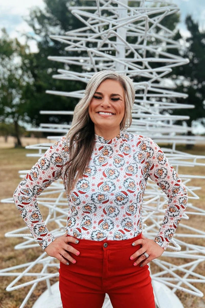 Sterling Kreek Dear Santa Mesh Top | gussieduponline