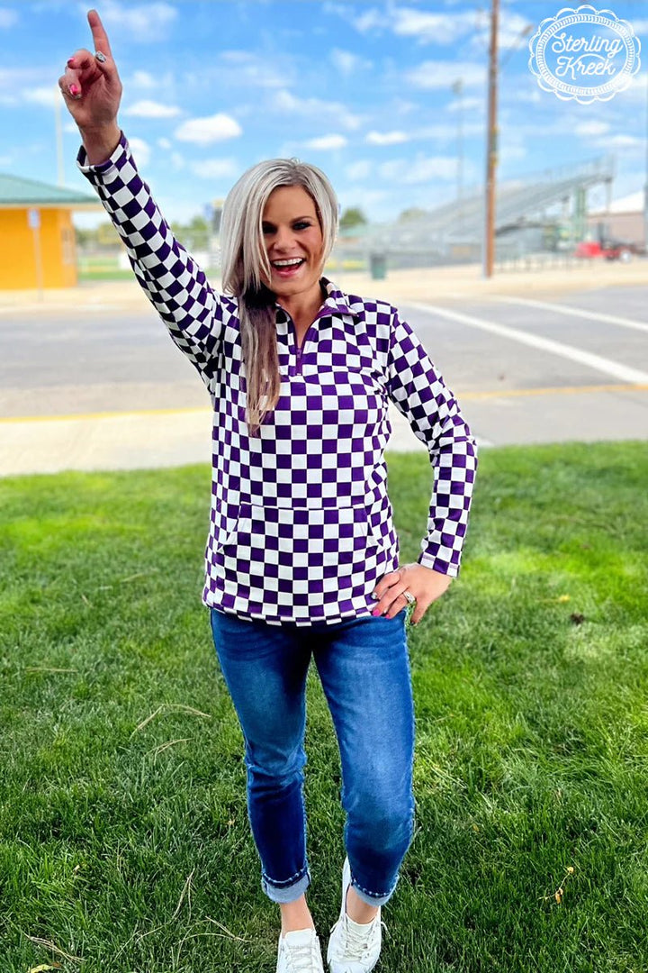 Sterling Kreek Purple Pep Rally Pullover | gussieduponline