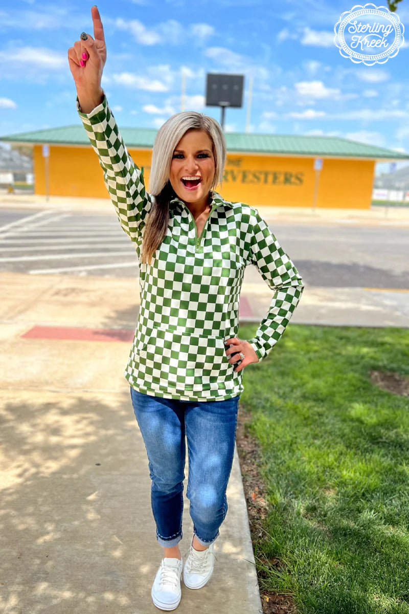 Sterling Kreek Green Pep Rally Pullover | gussieduponline