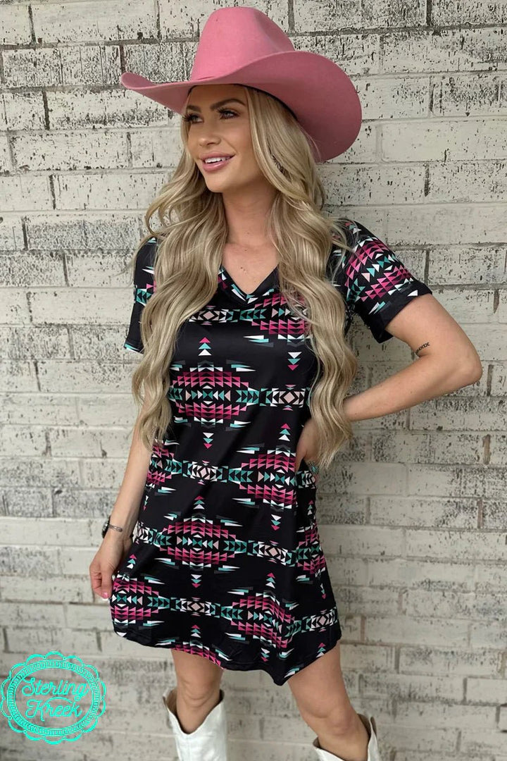 Plus Southern Nights T-Shirt Dress | gussieduponline