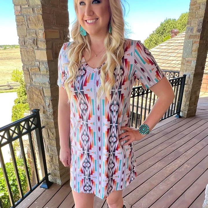 Sunday Morning T-Shirt Dress | gussieduponline