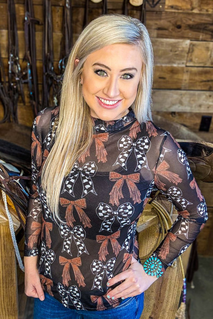 Sterling Kreek Just A Girl Mesh Top