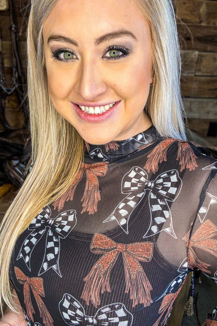 Sterling Kreek Just A Girl Mesh Top