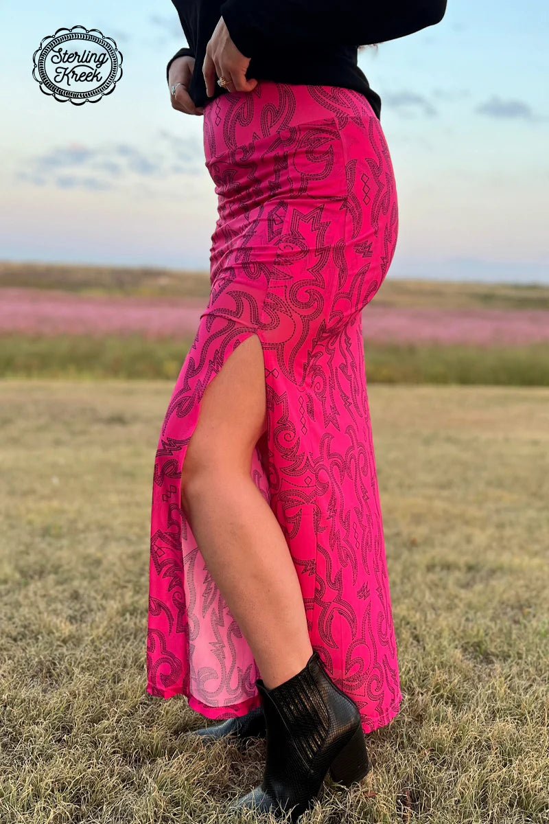 Sterling Kreek Cowgirls Like Us Slit Skirt | gussieduponline